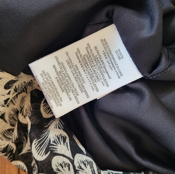 Max & Cleo Black and Cream One Shoulder Cocktail Dress - Picture 5 of 5